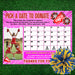 Cheerleading Pick a Date to Donate Fundraising Calendar | Fundraiser Pay The Date Template