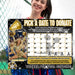 Cheer Squad Team Donation Calendar | Cheerleader Pick a Date to Donate Fundraiser Template