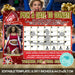 School Cheerleading Fundraising Donation Calendar | Cheer Squad Pick a Date to Donate Calendar Template