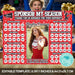 Cheerleader Sports Donation Calendar Template | Cheerleading Pick a Date to Donate School Fundraiser Template