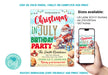 Funny Santa Christmas in July Birthday Invitation