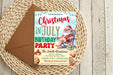 Funny Santa Christmas in July Birthday Invitation