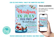 Funny Santa Christmas in July BBQ Party Invitation