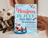 Funny Santa Christmas in July BBQ Party Invitation