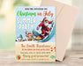 Cute Christmas in July Summer Party Invitation