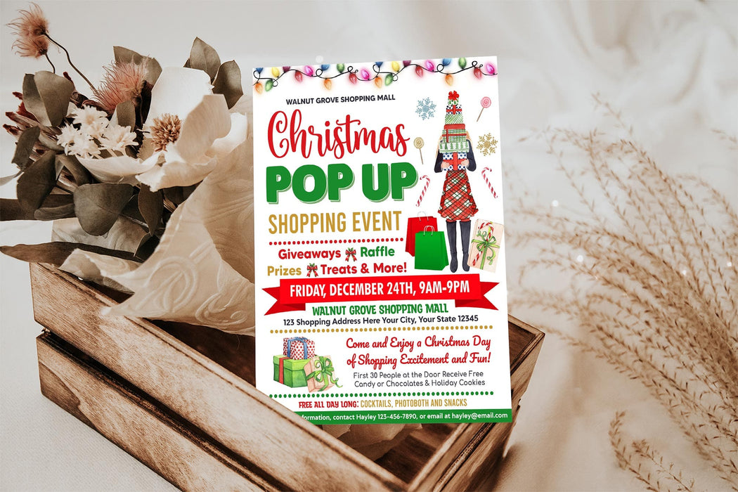 Customizable Christmas Pop-Up Event Flyer Printable