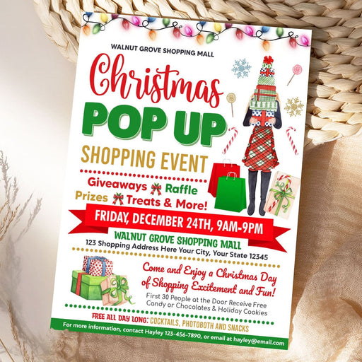 Customizable Christmas Pop-Up Event Flyer Printable