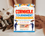 Customizable Cornhole Tournament Flyer | Sport Fundraiser Flyer Template