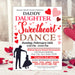 DIY Daddy Daughter Sweetheart Dance Ticket  and Flyer Template | School Valentine's Dance Bundle