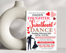 Daddy Daughter Dance Flyer Template | Valentine's Day Sweetheart School Dance Invite
