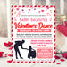 Customizable Daddy Daughter Valentine's Dance Flyer Template | School Dance Invitation