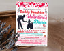 Customizable Daddy Daughter Valentine's Day Dance Ticket and Flyer | School Heart Day Dance Bundle