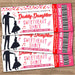 Customizable Daddy Daughter Sweetheart Dance Ticket  and Flyer Bundle | School Valentine's Dance Template