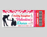 Customizable Daddy Daughter Valentine's Day Dance Ticket and Flyer | School Heart Day Dance Bundle