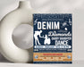 Daddy Daughter Denim and Diamonds Dance Fundraiser Flyer | PTO PTA School Dance Invitation Template