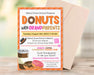 Donuts With Grandparents Flyer| School PTO PTA Family Donut Flyer Invitation