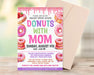 DIY Donut With Mom Flyer Template | Fundraising Event Flyer Invitation