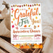 DIY Fall Appreciation Dinner Invitation | Grateful For You Teacher, Staff, Boss and Client Invite Flyer Template
