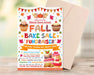 DIY Fall Bake Sale Flyer Template | Autumn Sale Event Invitation Flyer