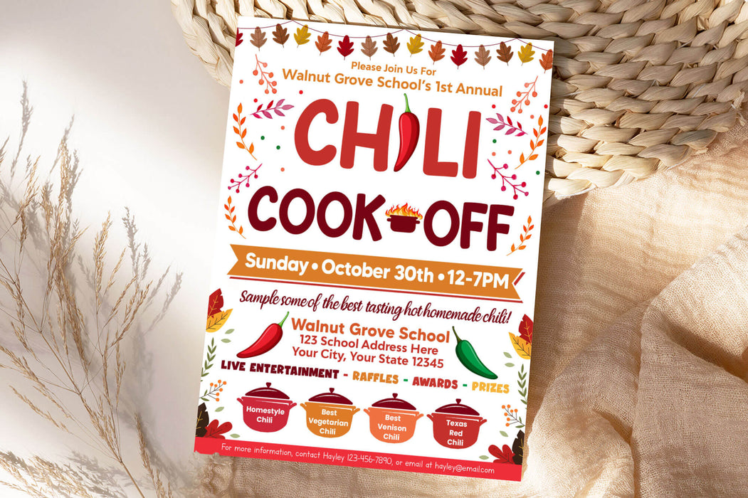 diy-fall-chili-cook-off-flyer-template-school-pto-pta-church-community-chili-competition-poster-posh-park for Printable Chili Cook Off Flyer Template Free DIY Fall Chili Cook Off Flyer Template | School PTO PTA Church Community Chili Competition Poster - Posh Park for Printable Chili Cook Off Flyer Template Free