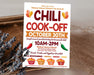 Fall Chili Cook-Off Flyer Template | Autumn Cooking Competition Poster ...
