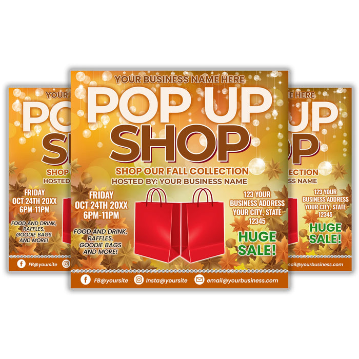 Autumn Pop Up Shop Flyer