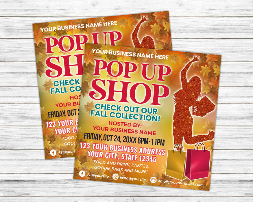 Fall Pop Up Market Flyer