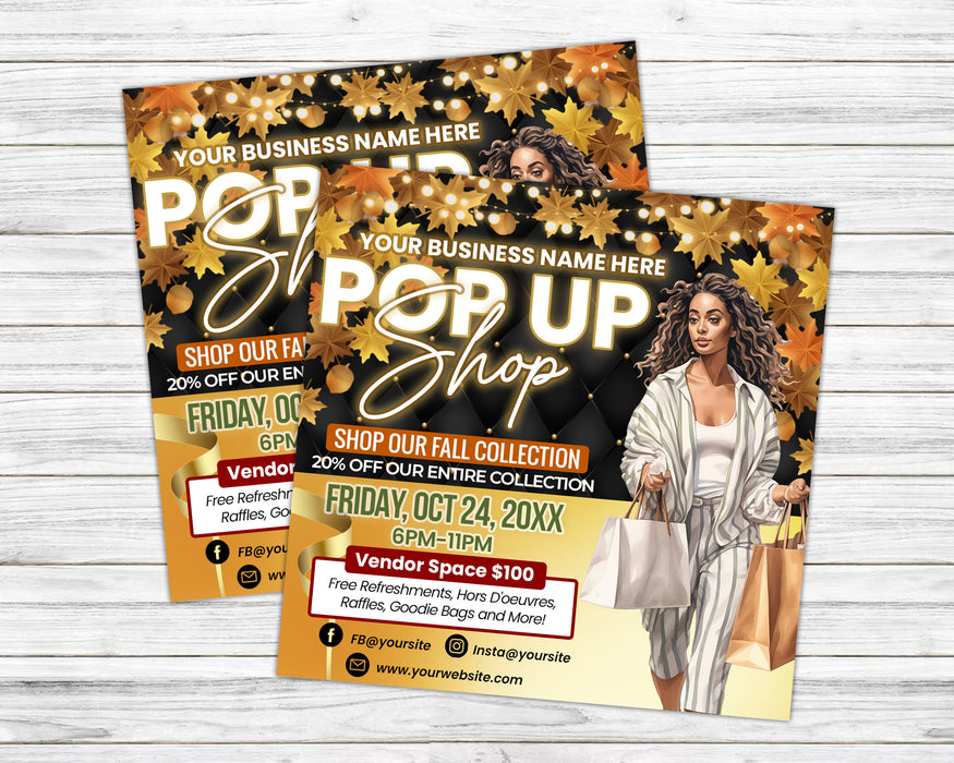 Editable Pop-Up Shopping Flyer