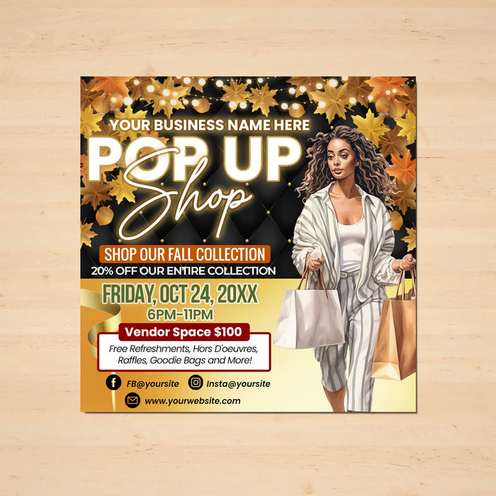 Editable Pop-Up Shopping Flyer