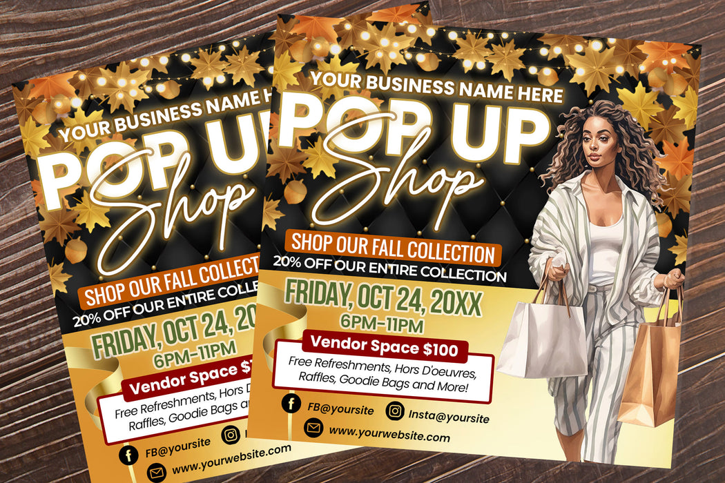 Editable Pop-Up Shopping Flyer