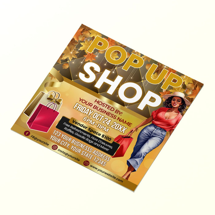 Autumn Pop Up Shop Flyer Template