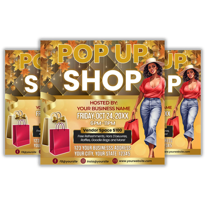 Autumn Pop Up Shop Flyer Template