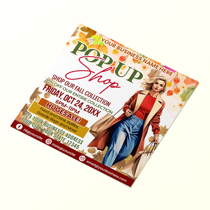 Customizable Fall Pop Up Flyer