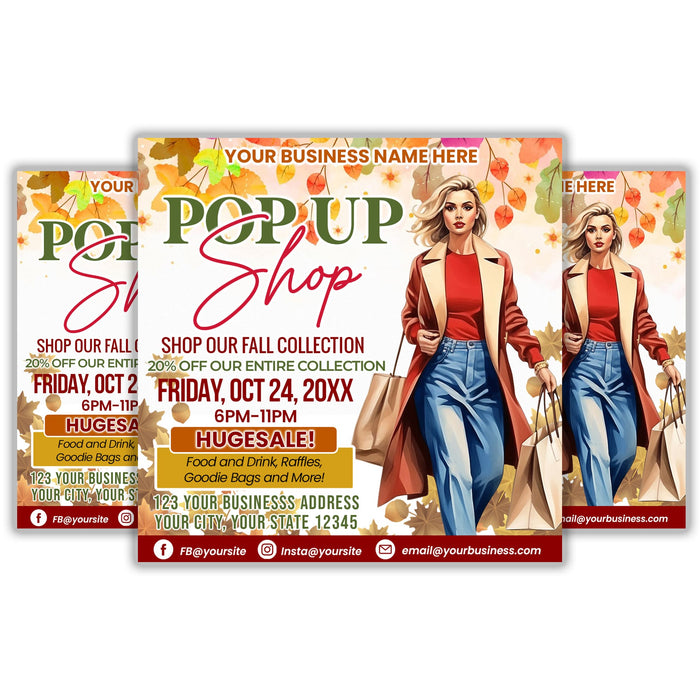 Customizable Fall Pop Up Flyer