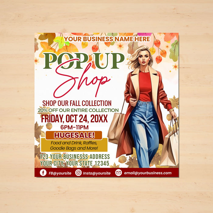 Customizable Fall Pop Up Flyer