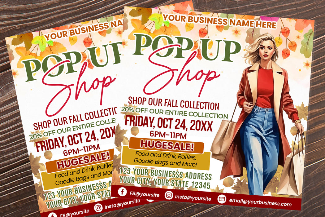 Customizable Fall Pop Up Flyer