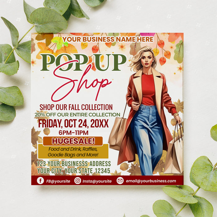 Customizable Fall Pop Up Flyer