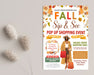 Printable Fall Pop-Up Shop Flyer Editable Design