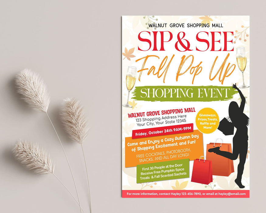 Fall Market Pop-Up Event Flyer Printable