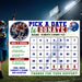 Custom Football Fundraising Tracker Calendar