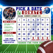 Custom Football Fundraising Tracker Calendar