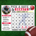 Football Season Pick a Date Donation Calendar