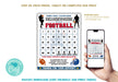 DIY Football Sports Donation Calendar | Pick a Date to Donate Rugby Fundraiser Template