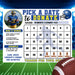 Football Pick A Date To Donate | Rugby Fundraising Donation Calendar Template