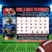 Football Fundraising Donation Calendar | Football Rugby Pick a Date to Donate Template