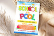 DIY Goodbye School Hello Pool Party Invitation Template | End of School Year Summer