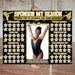 Black and Gold Gymnastics Donation Calendar Editable Template