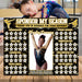 Black and Gold Gymnastics Donation Calendar Editable Template