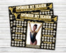 Black and Gold Gymnastics Donation Calendar Editable Template