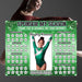 Green Sparkle Gymnastics Donation Calendar Editable Template